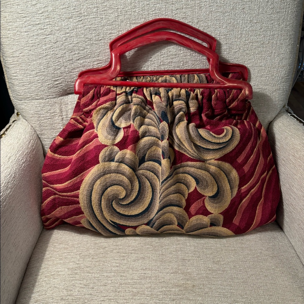 Vintage Barkcloth Purse
